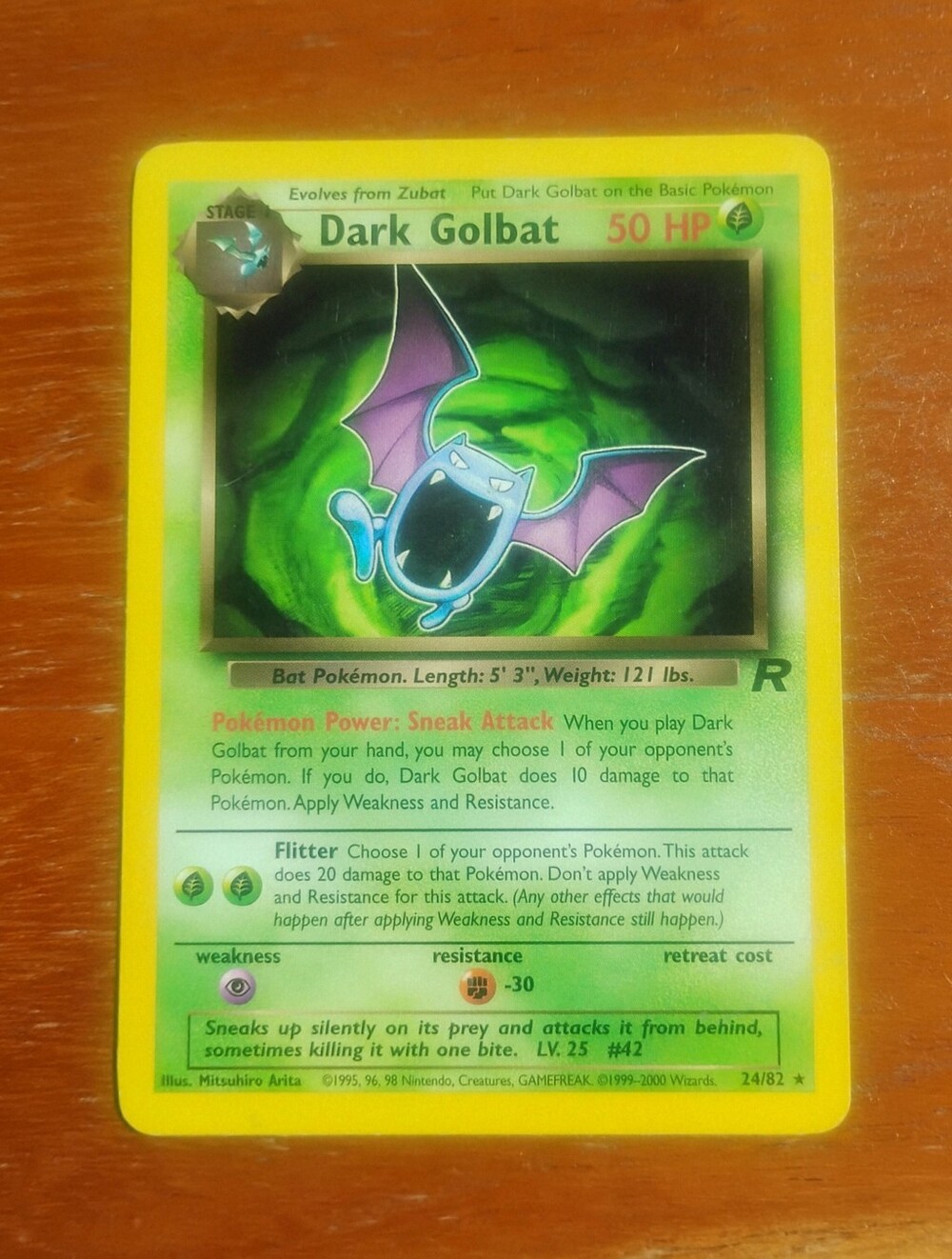 LP WOTC 2000 Dark Golbat 24/82 Team Rocket Set Pokemon Card